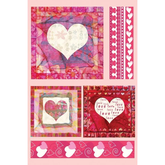 Χαρτί decoupage "Hearts" 32x48εκ.