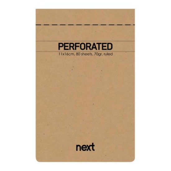 Next μπλοκ σημειώσεων perforated λευκό 11x16,5εκ., 80φ., 70γρ.