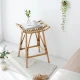 Σκαμπό Nextdeco Haunani από φυσικό rattan Υ60x50x41εκ.
