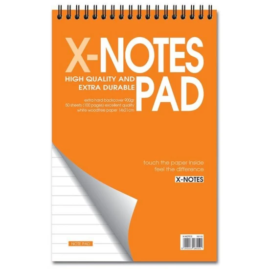 Next x-notes μπλοκ σπιράλ ριγέ 14x21εκ. 70φυλ.
