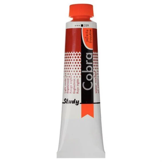 Talens Cobra Study water mixable oil 339 light oxide red 40ml.