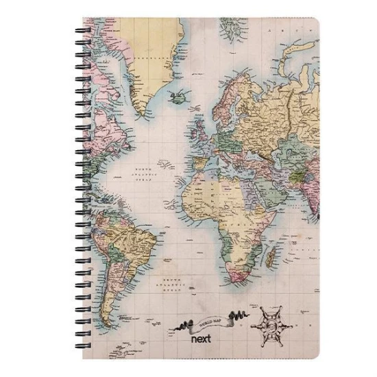 Next trends world map II τετράδιο σπιράλ 2 θέματα 70 φύλλα 17x25εκ.
