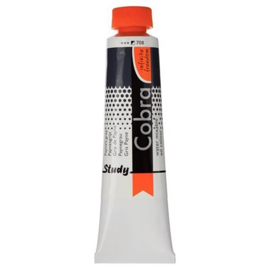 Talens Cobra Study water mixable oil 708 paynes grey 40ml.