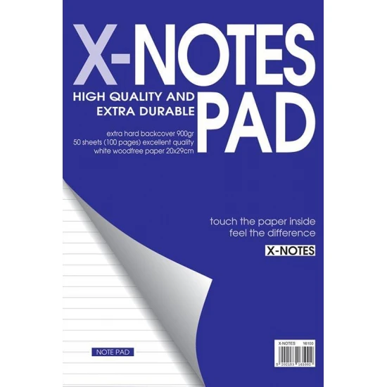 Next x-notes μπλοκ ριγέ 21x29εκ. 50φυλ.