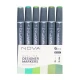 Sketch Markers άριστης ποιότητας 6τεμ Greens