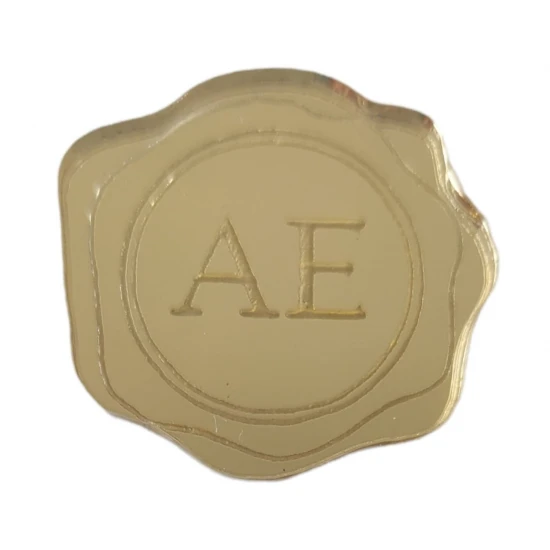 Plexiglass Σφραγίδα με αρχικά μονογράμματα 3cm
